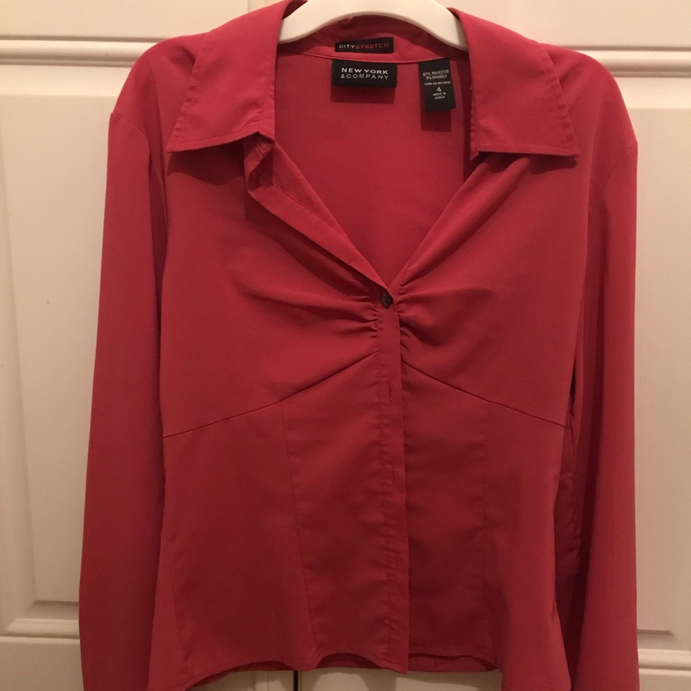 New York & Co pink blouse. Size 4
